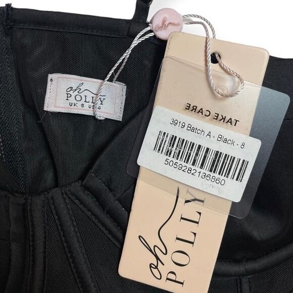 Oh Polly underwired black mesh corset bustier crop top🖤 - Picture 3 of 6